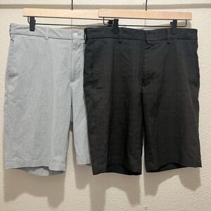 Lot Of 2 Walter‎ Hagen 11 Majors Men's Active Golf Shorts D Blue & L Grey